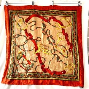 NEW! DOLCE & GABBANA Large Square Equestrian Scarf GORGEOUS